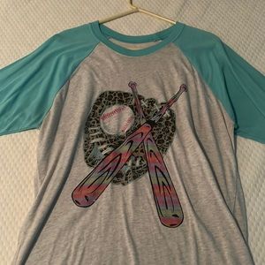 Crazy train baseball tee